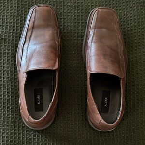 Alfani Men's Tan Leather Slip-On Loafers